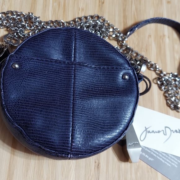 Junior Drake Italian Leather, Micro Cross Body Bag (Violet Ember, Blue Colo… - Picture 11 of 12